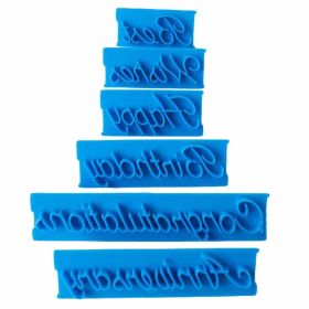 Wishes Stamp Decorating Letters Sugar Craft Set Cookie Cutter Cake Fondant Sugar Craft Pastry Bakeware Decoration