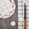 8Pcs Ceramics Cherry Blossom Chopstick Rest Home Decorative Sakura Spoon Fork Knife Holder