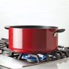 10qt Aluminum Nonstick Wide Stock Pot Red