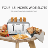 Wide Slot Multi Stoace 4 pcs Toaster Dual Control Panel 1.5in4 Slots 6 Type Toast Cover Set High Lift Bar Bagel / Thaw / Cancel 3 features vintage sty