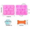 Puppy Paw Bone Silicone Baking Mold Used for Jelly Candy Chocolate Ice 3 Pcs Set