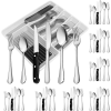 49-Piece Silverware Set with Flatware Drawer Organizer, Durable Stainless Steel Cutlery Set for 8, Mirror Polished Kitchen Utensils Tableware Service