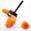 1pcs Spiral Funnel Flower Cutter; Carrot Curler And Peeler; Black Carrot Spiral Shred Slicer Root Vegetables Fruits Slicer Sharpener Garnishing Tool;