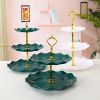 1pc; Plastic Dessert Display Table; Wavy European And American Style; Buffet Tea Break Cake Dessert Service Tray Fruit Plate