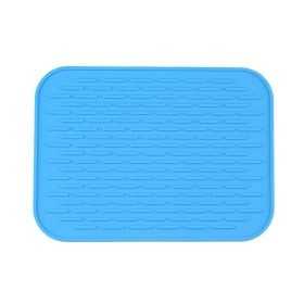 Multifunctional And Durable Silicone Round Non-slip Heat-resistant Mat; Coaster Mat; Placemat; Pot Mat; Table Mat (Color: Blue, Quantity: 1pc)