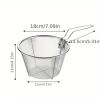 1pc Frying Strainer Basket Frying Net Hedge Noodle Spoon Frying Net Frying Basket Frying Leak Net French Fries Kitchen Foldable