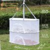 1pc Drying Rack 1-3 Layers Folding Fish Mesh; Non-Toxic Polyester Fiber Netting; Hanging Drying Fish Net; For Shrimp Fish Fruit Vegetables Herb; With